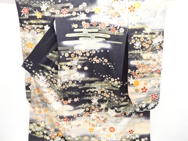 JAPANESE KIMONO / FURISODE / SAKURA & TACHIBANA